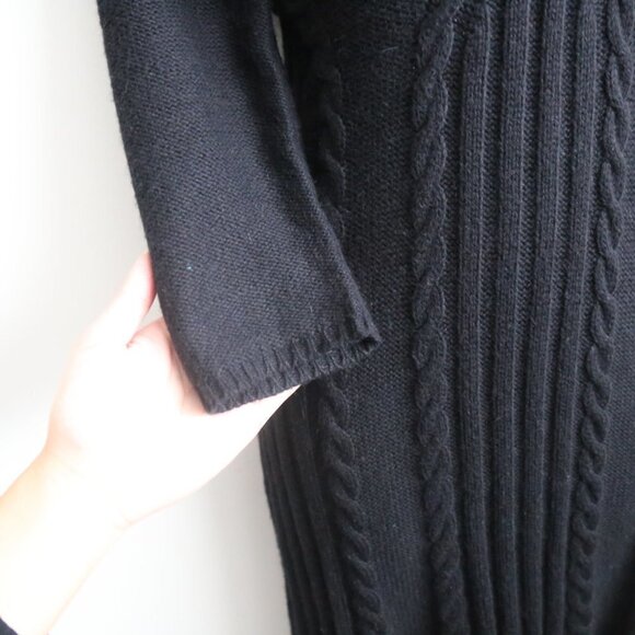 Sleeping On Snow Lancet Arch Cowl Neck Knit Sweater Dress Black Size XS - Picture 4 of 9